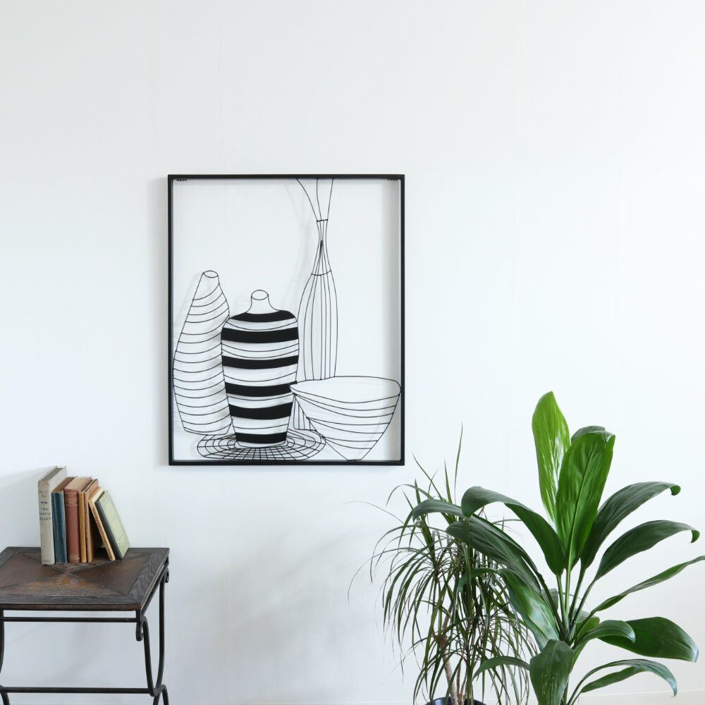 花瓶 アイアンウォールアート