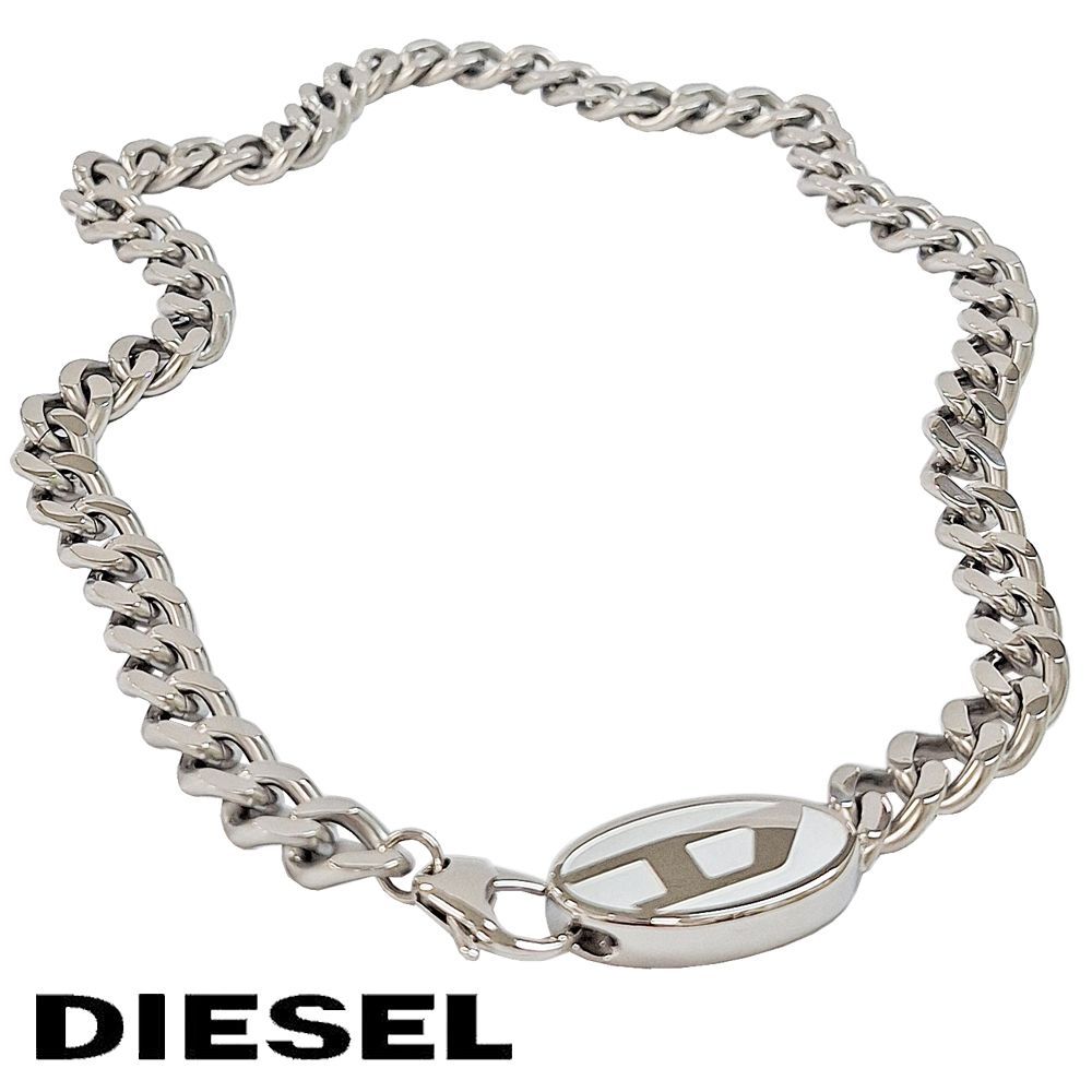 未使用品✨ 人気✨ DIESEL ディーゼル ネックレス オーバルD セール】DIESEL ネックレス DX1435040 オーバルD(506732112
