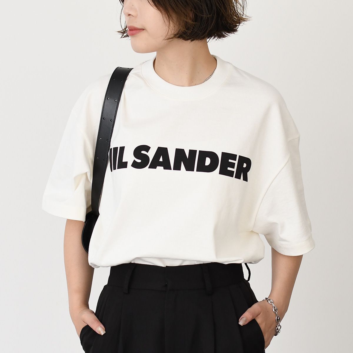JILSANDER ジルサンダー オーバーサイズ ロゴ コットン Tシャツ ロゴT 