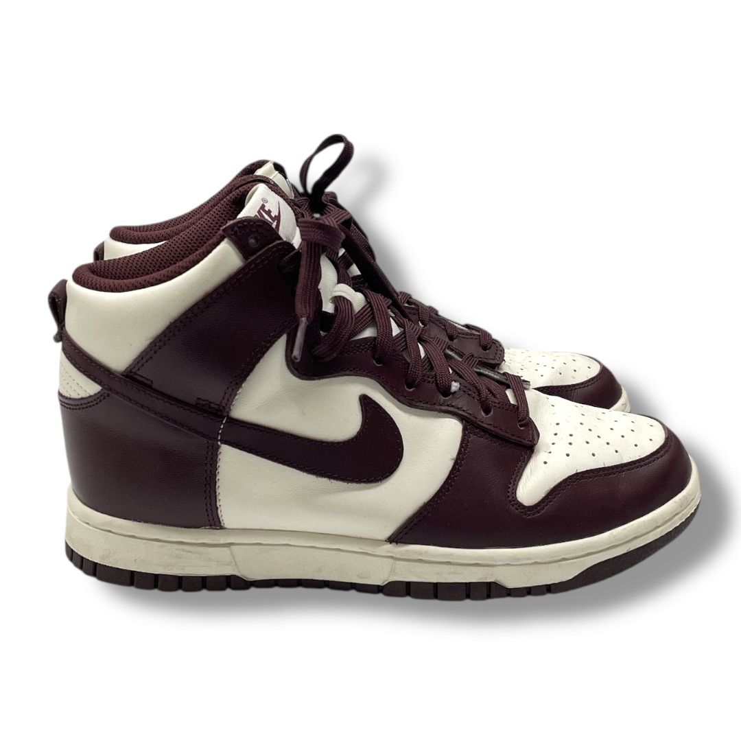 Nike Dunk High 白/バーガンディ sz 27.5 Nike Dunk High ホワイト/バーガンディ Nike Dunk High 白