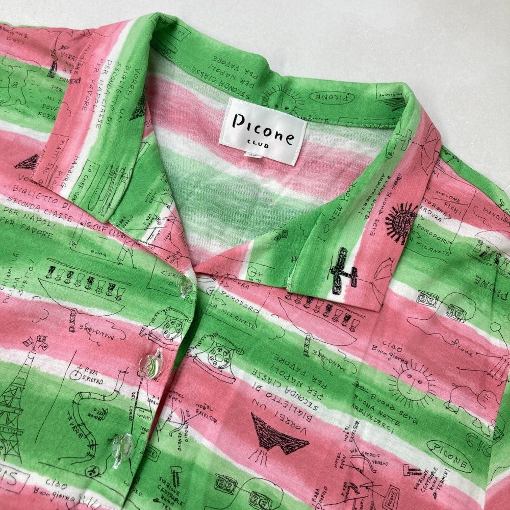 サイズ：2 PICONE CLUB ピッコーネクラブ 半袖ワンピース 総柄