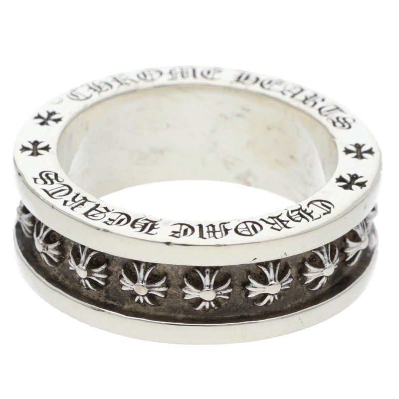 クロムハーツ！タイニーイーCHプラスリング ブルーサファイア クロム