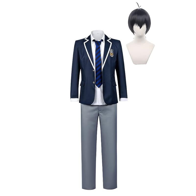 在庫 神併 ブルロク 潔世一 コスプレ ウィッグ付き 制服 ブルロク一難高校 波風高校 白宝高校 仮装 大人用 cosplay 文化祭 コスチューム ステージ服 潔世一 ウィッグ付き L