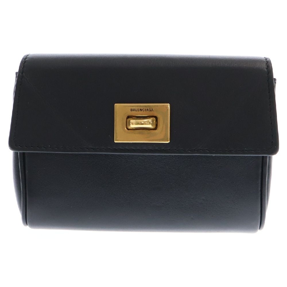 BALENCIAGA バレンシアガ RODEO Flap Card H er ロデオ フラップカードホルダー 財布 ブラック 814526