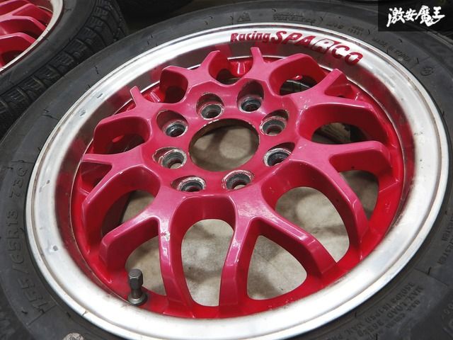 ☆スパルコSPARCO☆Racing☆4穴☆完全売り切ります☆激安出品☆ SPARCO 13インチアルミホイール PCD110&frasl;114.3 スパルコ 4本セット