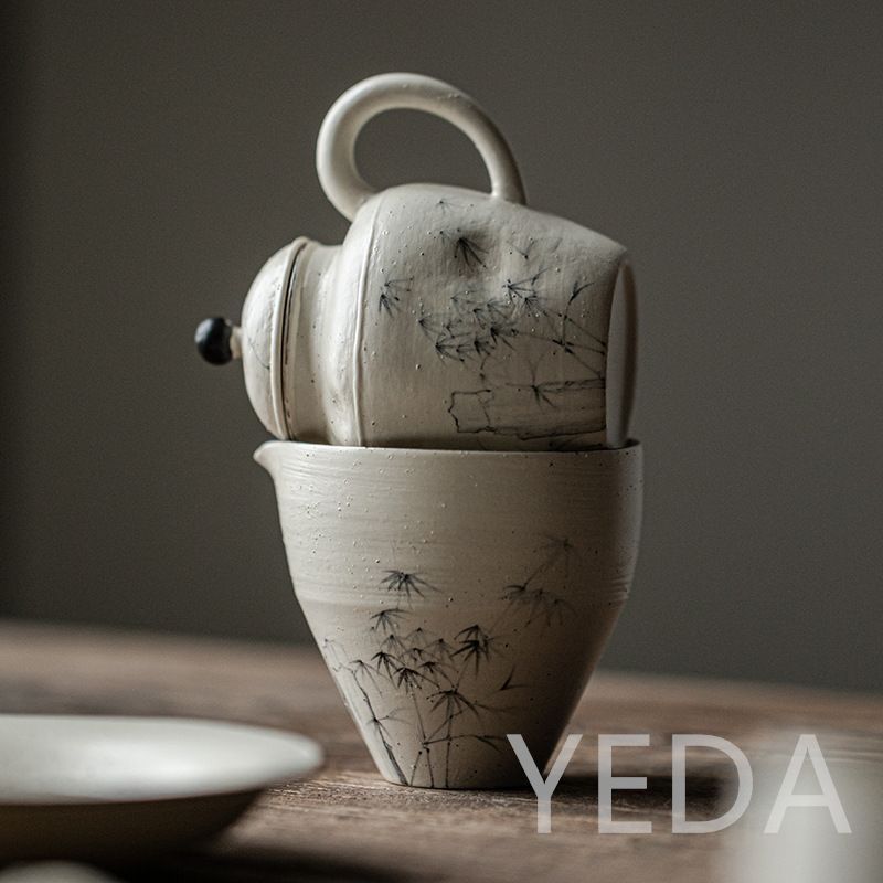 新品 粉引 手描き 竹 急須 茶器 茶壺 手作り カンフー茶器 中国 新品 粉引 手描き 竹 急須 茶器 茶壺 手作り カンフー茶器 中国