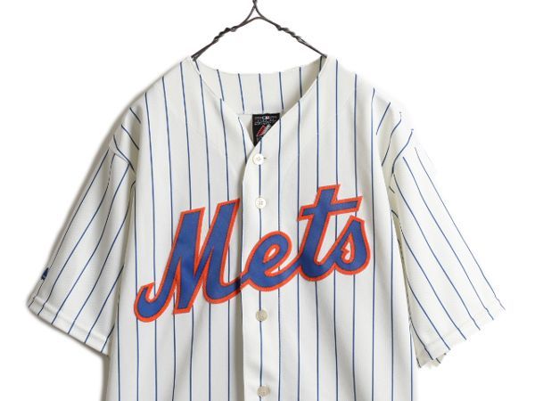 MLB オフィシャル Majestic メッツ ベースボールシャツ L 程 野球