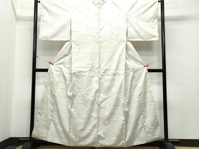 平和屋着物□本場大島紬 白大島 9マルキ よろけ縞 鈴乃屋扱い 逸品 ap1890