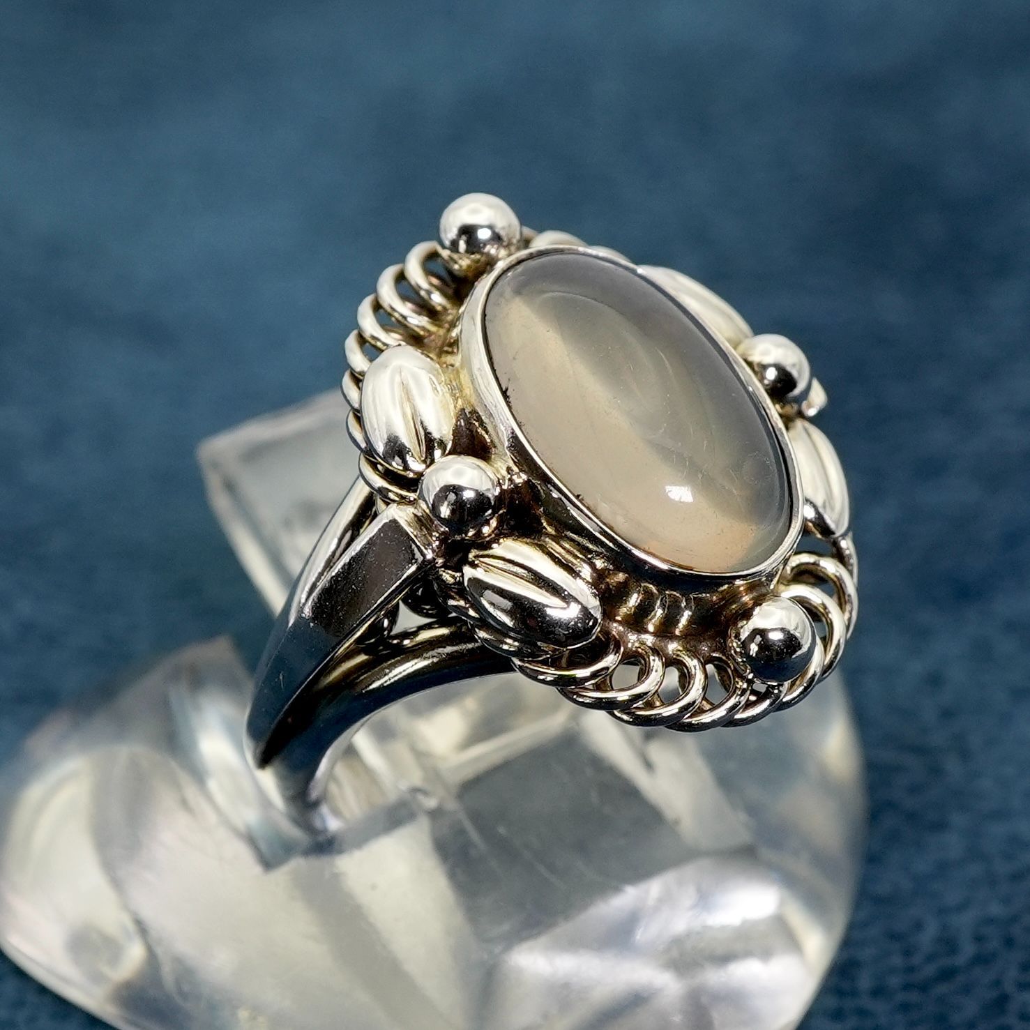 極美品6.5号 ジョージジェンセン 1A ムーンストーン リング/24-4310  