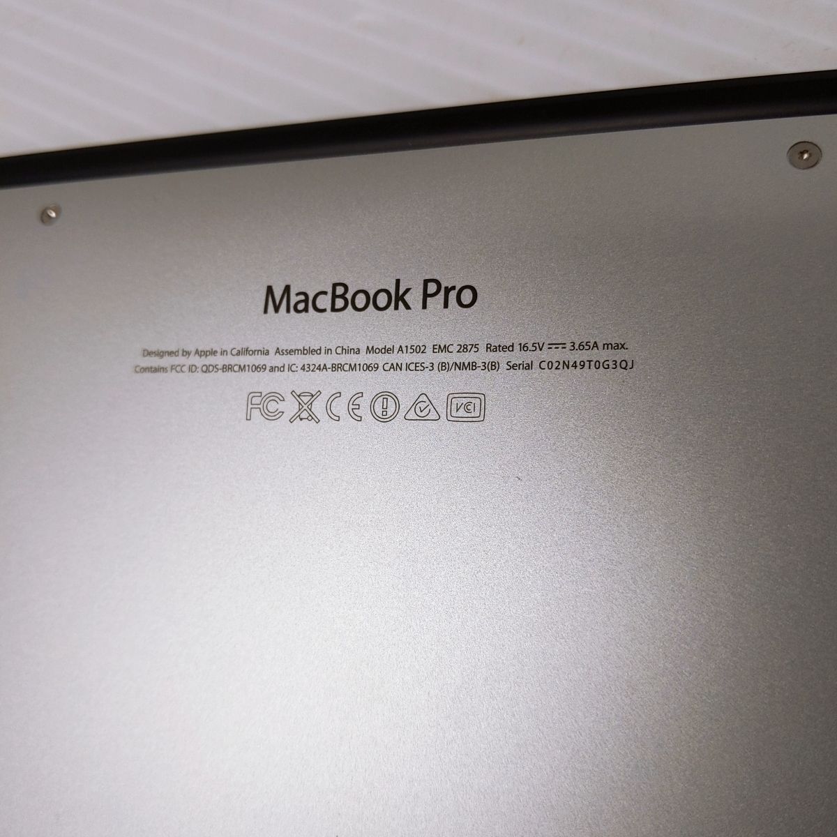 中古】MacBook Pro A1502 8GB 13.3インチ - メルカリ