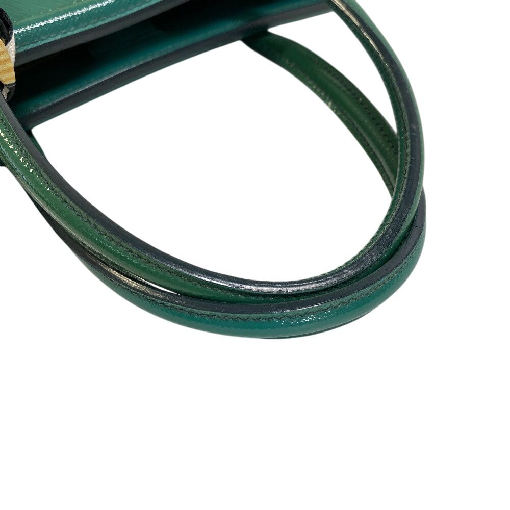 プラダ PRADA ハンドバッグ サフィアーノヴェルニ 2way BN2411 グリーン PRADAプラダ BN2411 サフィアーノヴェルニ 2way ハンドバッグ バッグ