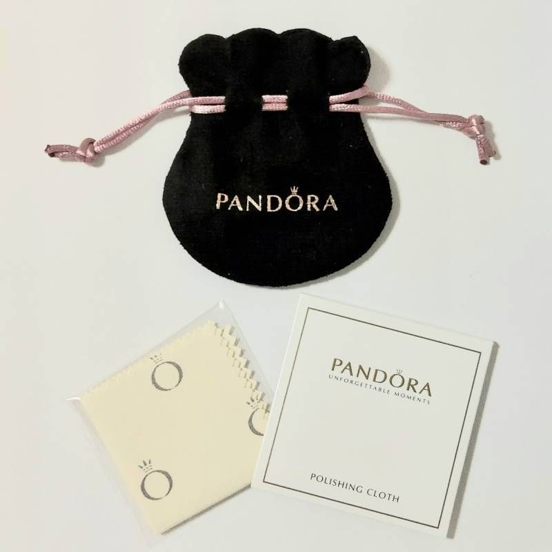 新品】PANDORA スパークリングブラッシュピンク クロス＆ポーチ付き  