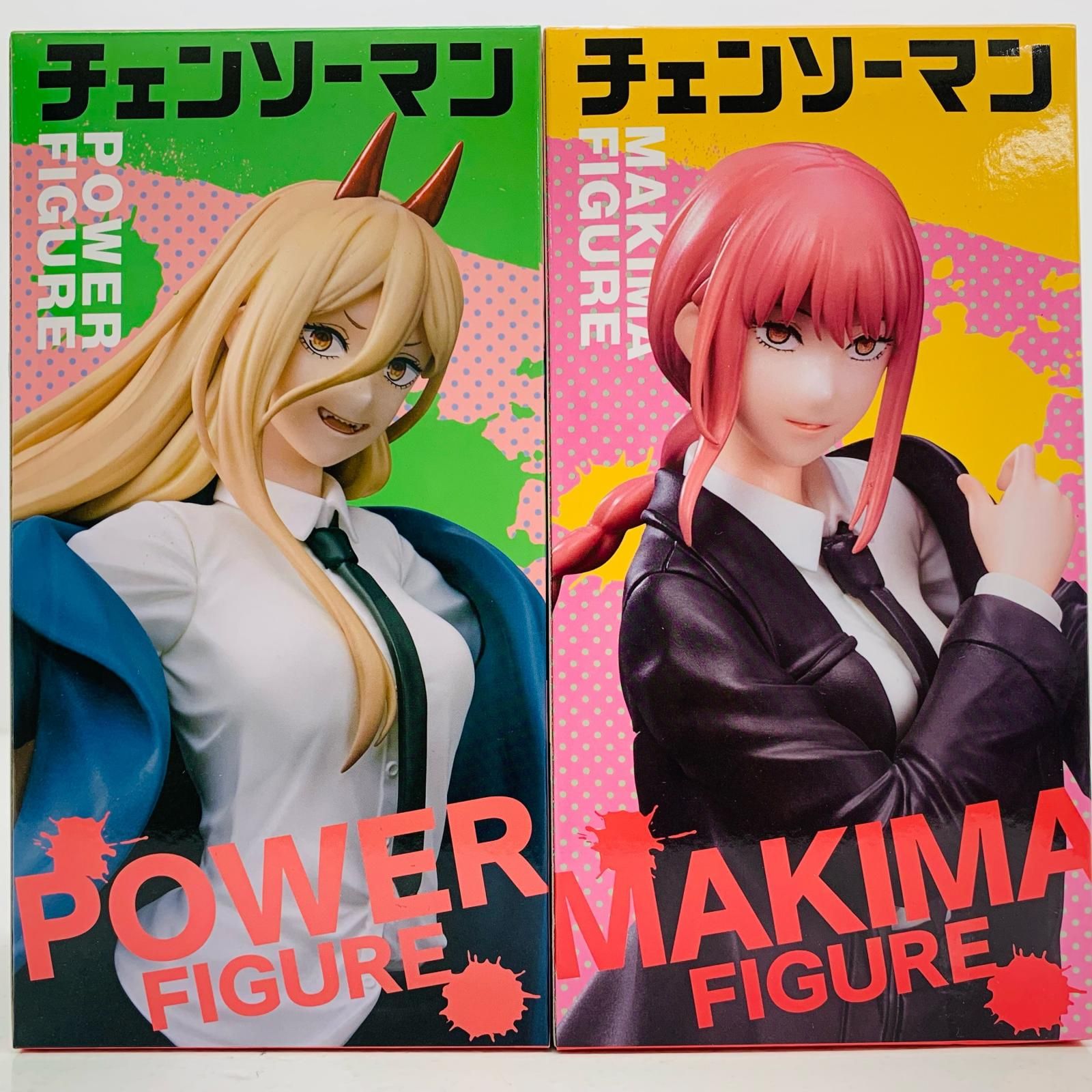 飾磨店】 中古 フィギュア チェンソーマン パワー＆マキマ 2体