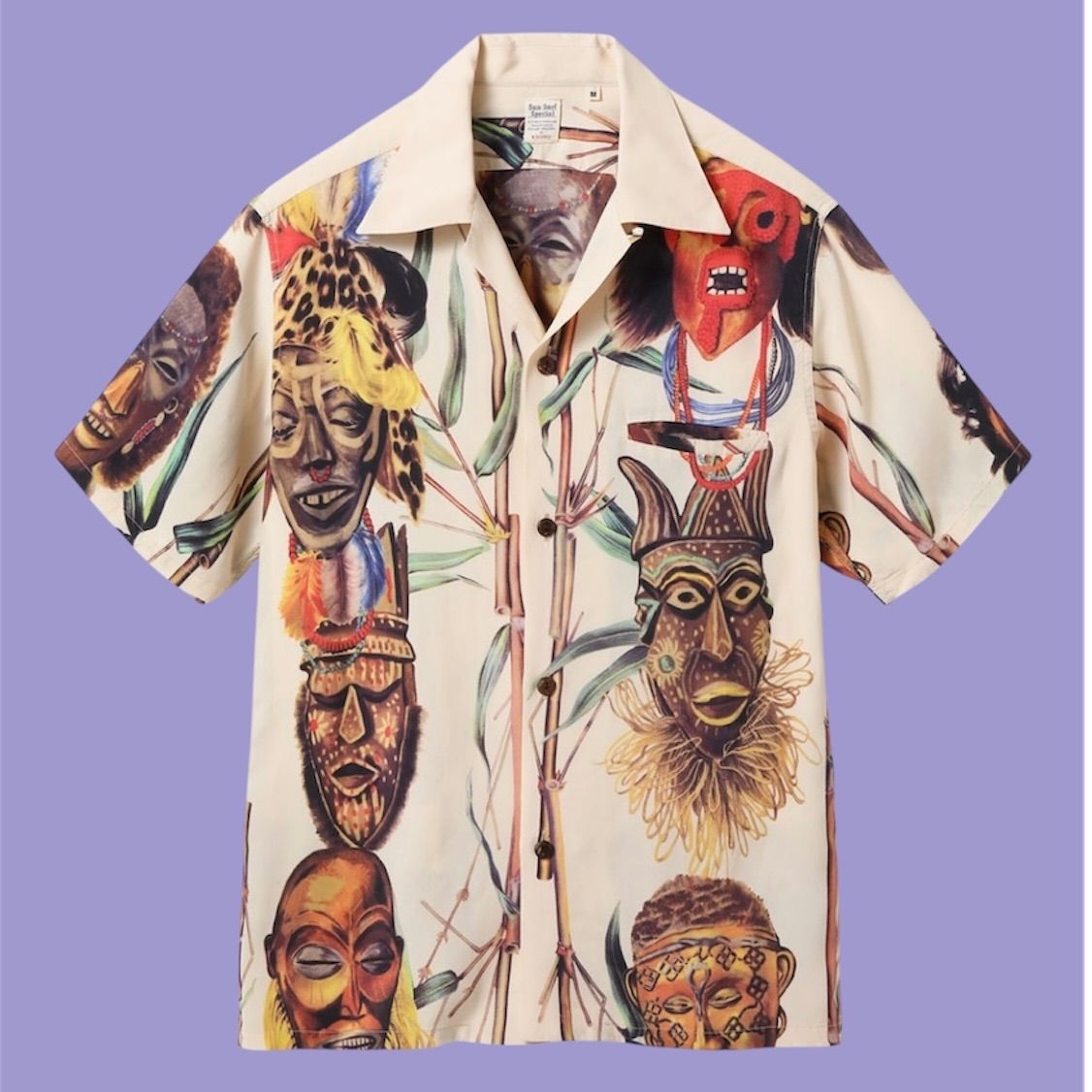 SUN SURF サンサーフRAYON “BATTLE MASK” SUN SURF SPECIAL EDITION BATTLE MASK HAWAIIAN XS RAYON Cream