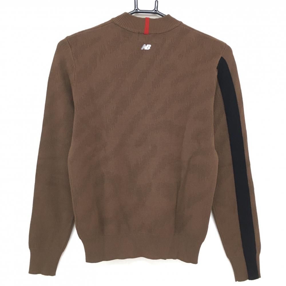 SALE価格【美品】ニューバランス ハイネックセーター ブラウン×黒 袖