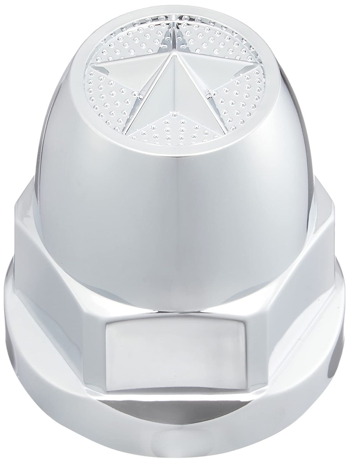 トラック用 ６角 ナットカバー 10ヶ入 ISO 33ｍｍ×高さ51ｍｍ 500396 ABSクロームメッキ ISO角型ナットキャップ 33ｍｍ×高51ｍｍ（ショート） 樹脂/クロームメッキ 10個入