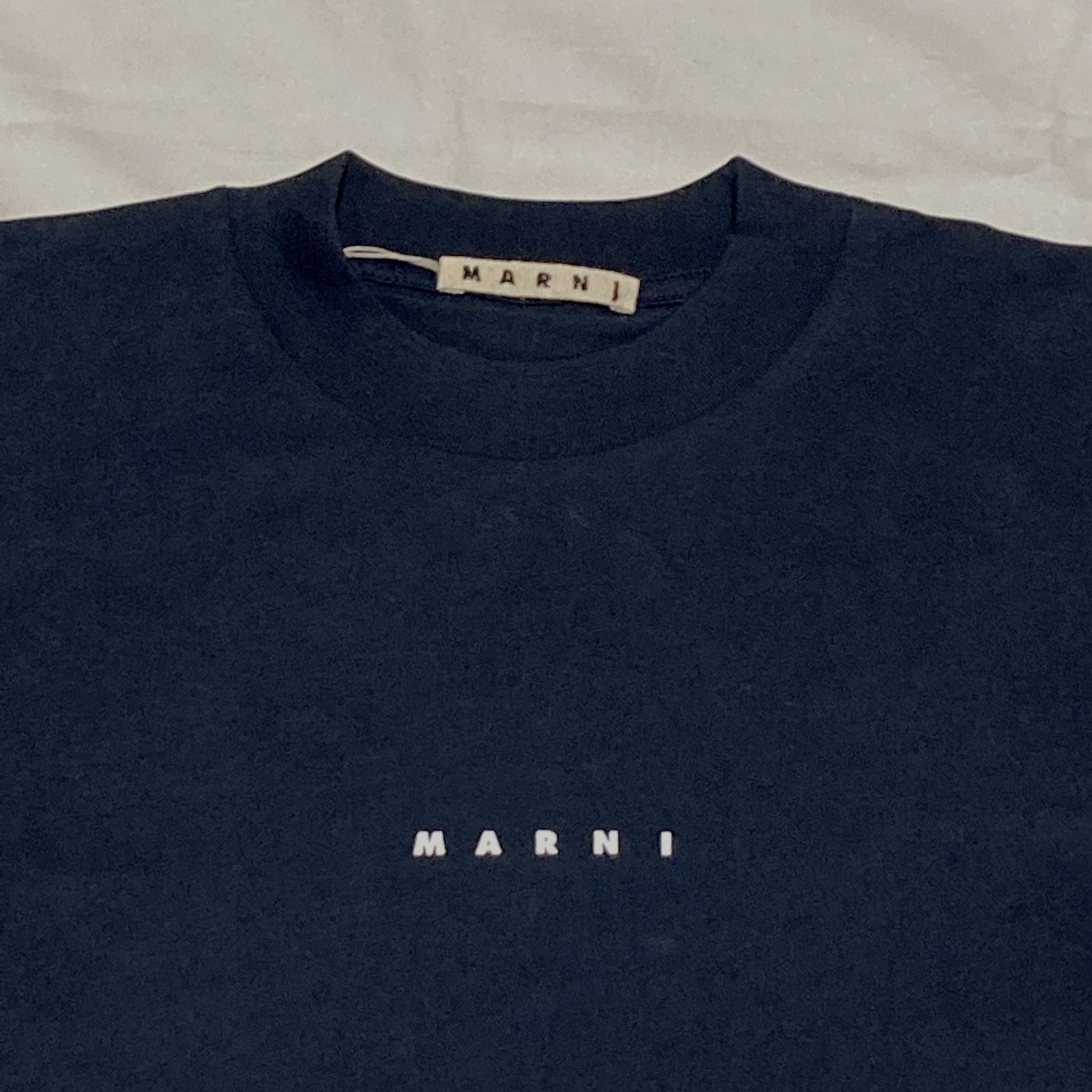新品タグ付き】 マルニ ミニロゴ 長袖Tシャツ ホワイト サイズ50