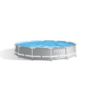 倉庫直送 インテックス 3.66m x 76cm プリズムフレームプレミアムプールセット カバー付 26709J