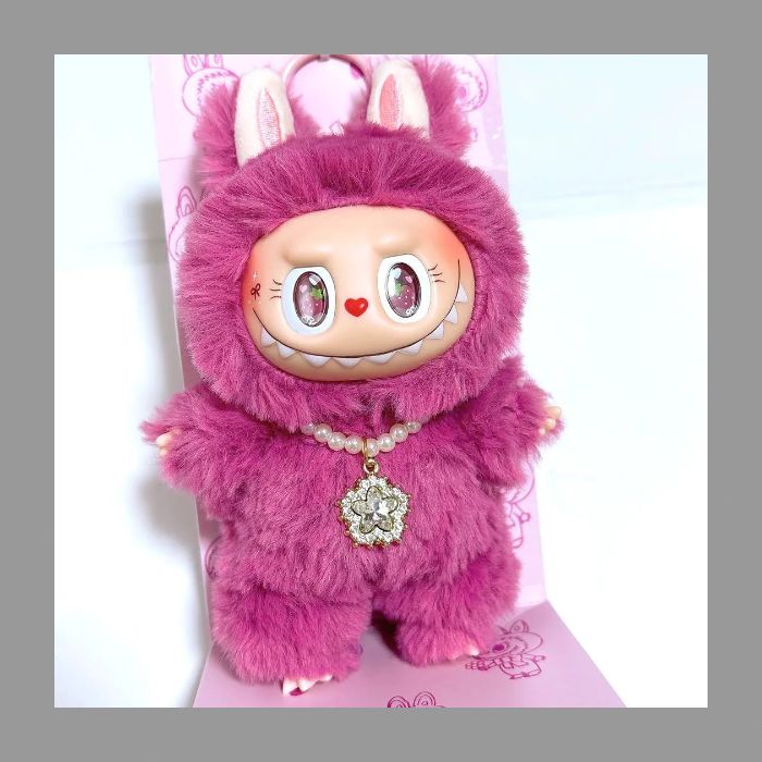 海外限定 ラブブ ピンク いちご ぬいぐるみ LABUBU ZIMOMO