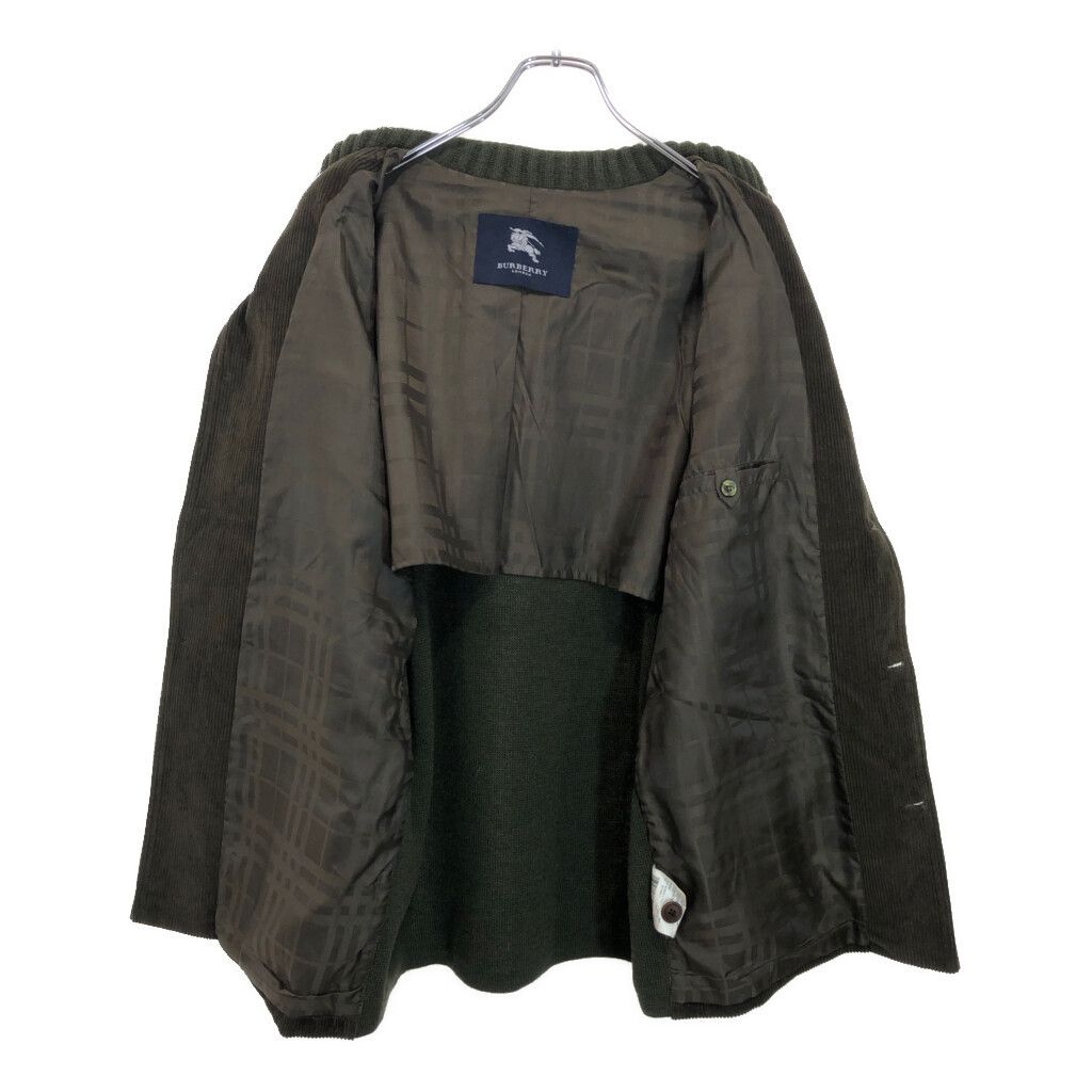 BURBERRY バーバリー コーデュロイ切り替え ニットジャケット オリーブ