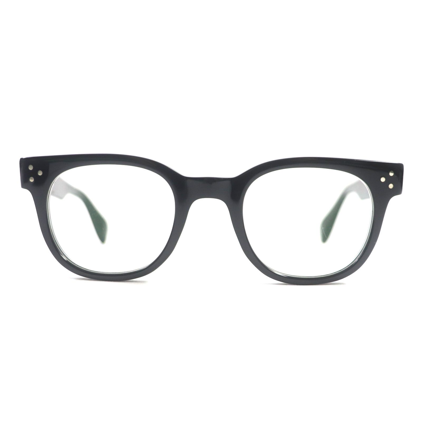 美品▼OLIVER PEOPLES オリバーピープルズ Afton-R ウェリントン メガネ 眼鏡 アイウェア ブラック 47□22-145 度入り ケース付き メンズ