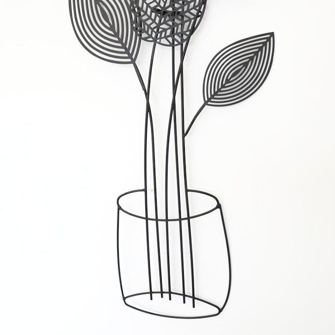 アイアンウォールアートパネル「フラワー」壁飾り ウォールアート（865） アイアンウォールアートパネル「フラワー」壁飾り ウォールアート