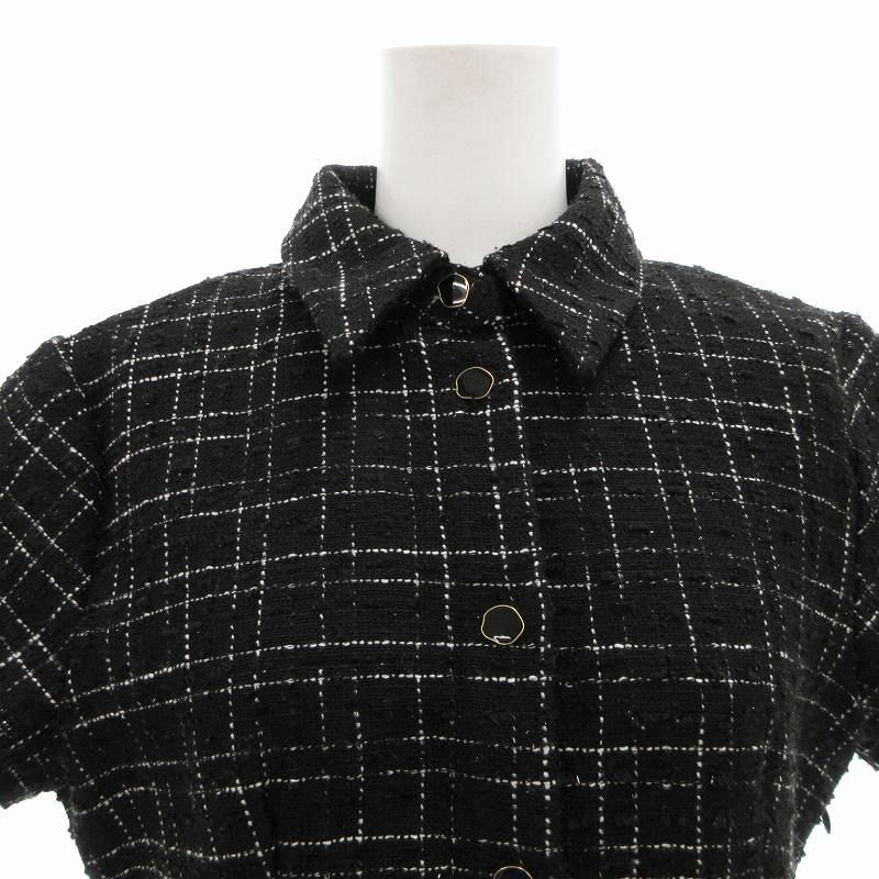 ザラ ZARA タグ付き ツイードミニワンピース チェック バイ