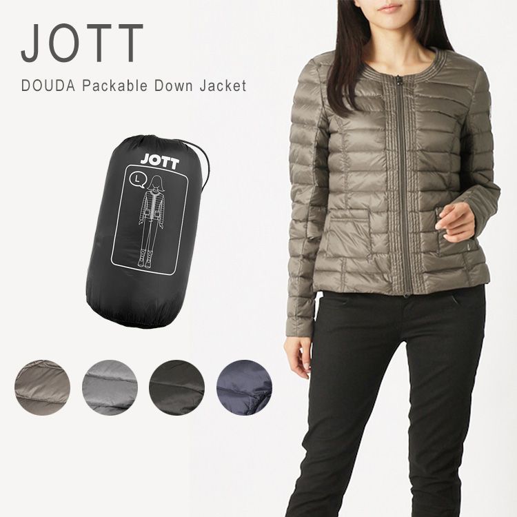 新品 未使用 ジョット ダウン ダウンジャケット レディース ショート ノーカラー パッカブルダウンジャケット JOTT DOUDA  FW22WDOW16 - メルカリ