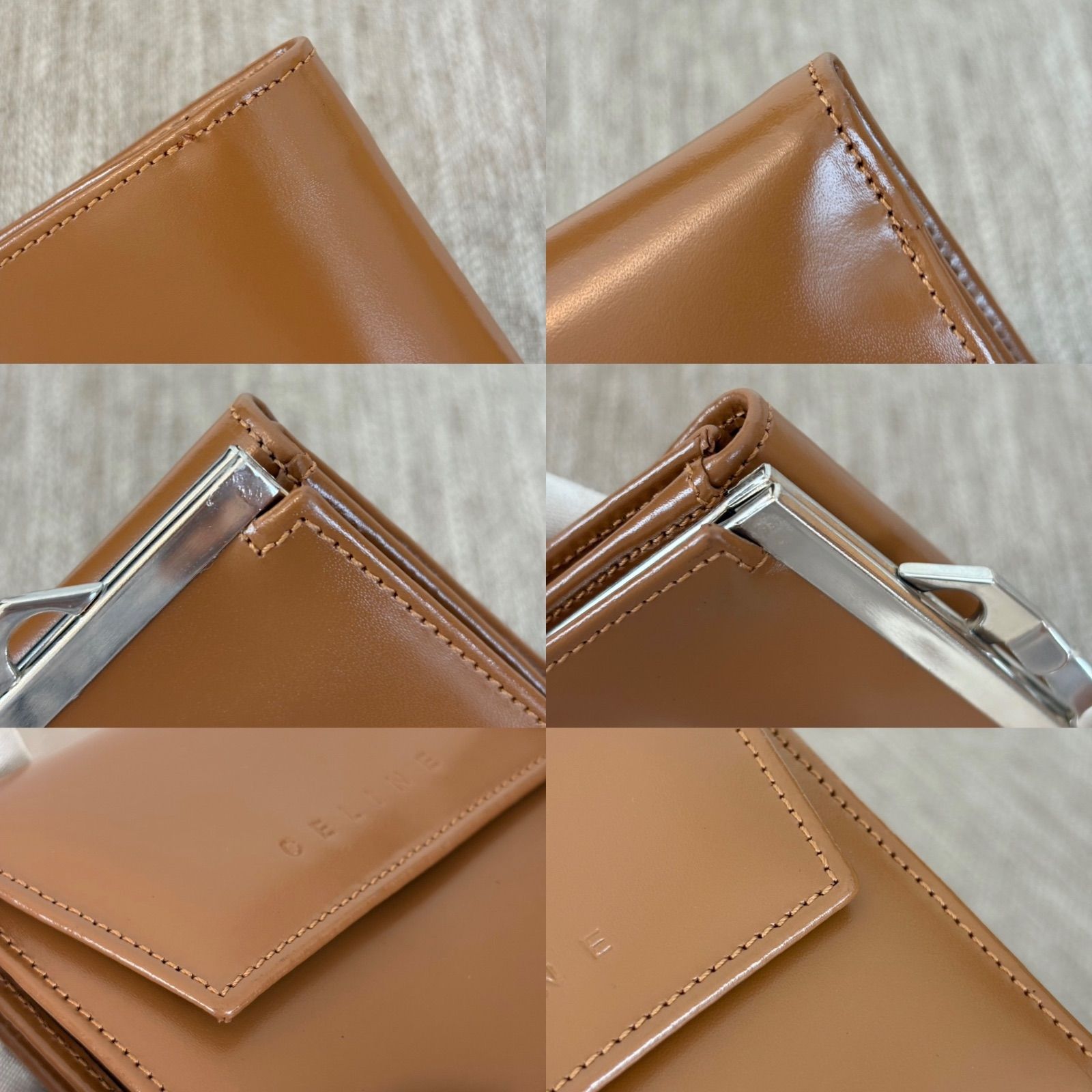 ❗️がんも　CELINE 三つ折り財布 ホワイト/ブラウン ❗️がんも CELINE 三つ折り財布 ホワイト/ブラウン 楽天市場