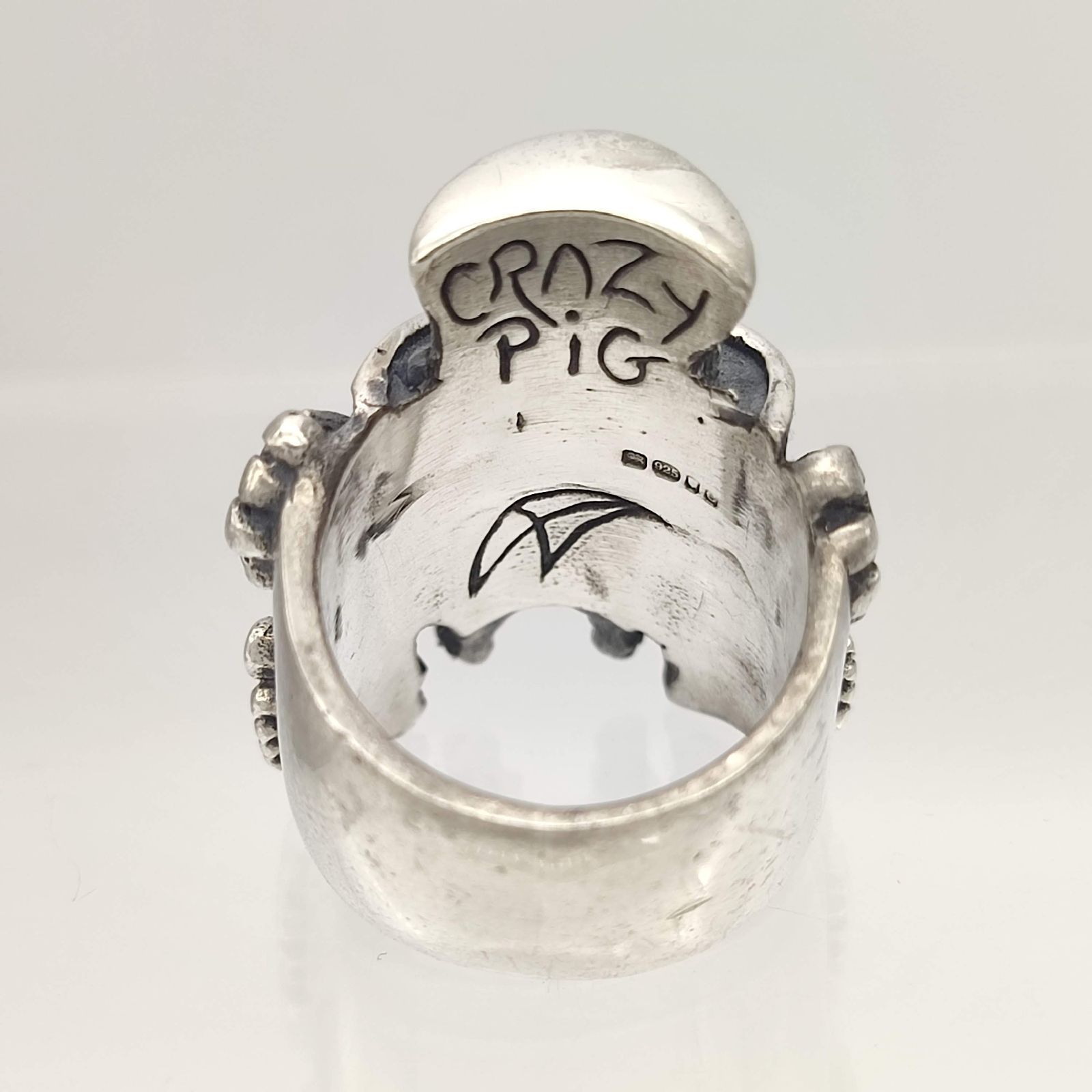 美品】CRAZY PIG クレイジーピッグ MASCOT SKULL RING マスコット 