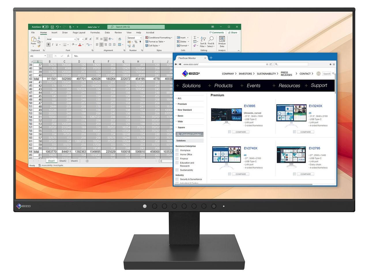 【新品・2営業日で発送】EIZO エイゾ EV2130-BK 21.5型 FlexScan 液晶 1920×1080 スピーカー搭載 D-sub DisplayPort HDMI ブラック系