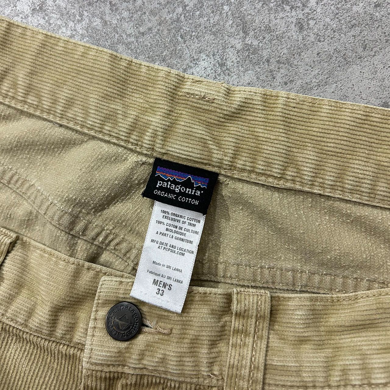 パタゴニア オーガニック コットン コーデュロイ パンツ ベージュ