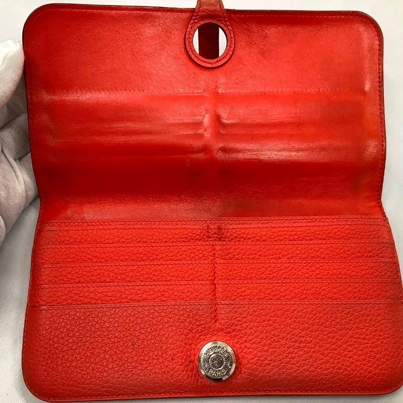 HERMES エルメス ドゴンロング レッド系 トリヨンクレマンス シルバー  