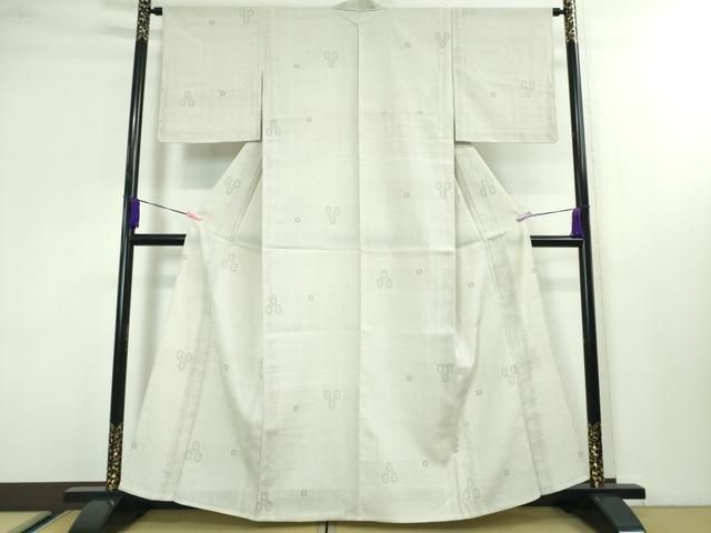 平和屋本店■極上　白鷹お召　単衣　反端付き　逸品　未使用　DZAA3379kh5 平和屋本店□極上 白鷹お召 単衣 反端付き 逸品 未使用 DZAA3379kh5