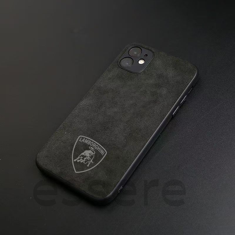 スマホケース iPhoneケース ランボルギーニ アイフォンケース 耐衝撃 iPhone13 iPhone14 iPhone15 iPhone16 全機種対応 裏毛皮 ソフトケース iPhoneアクセサリー ブラック