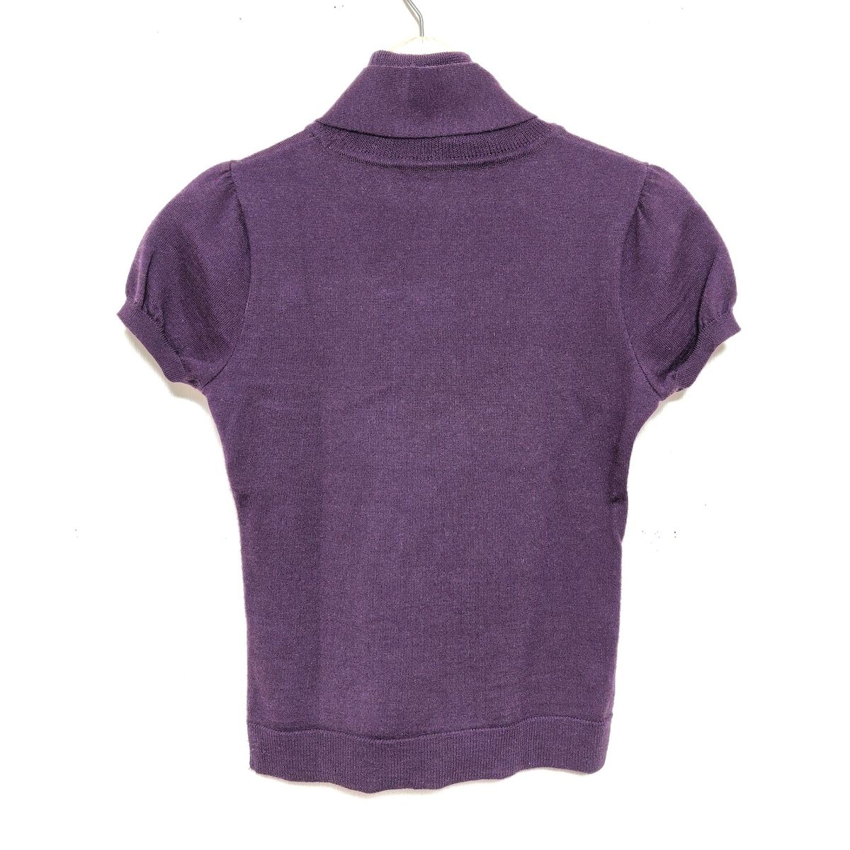 ANAYI アナイ 半袖セーター サイズ38 M レディース - パープル タートルネック