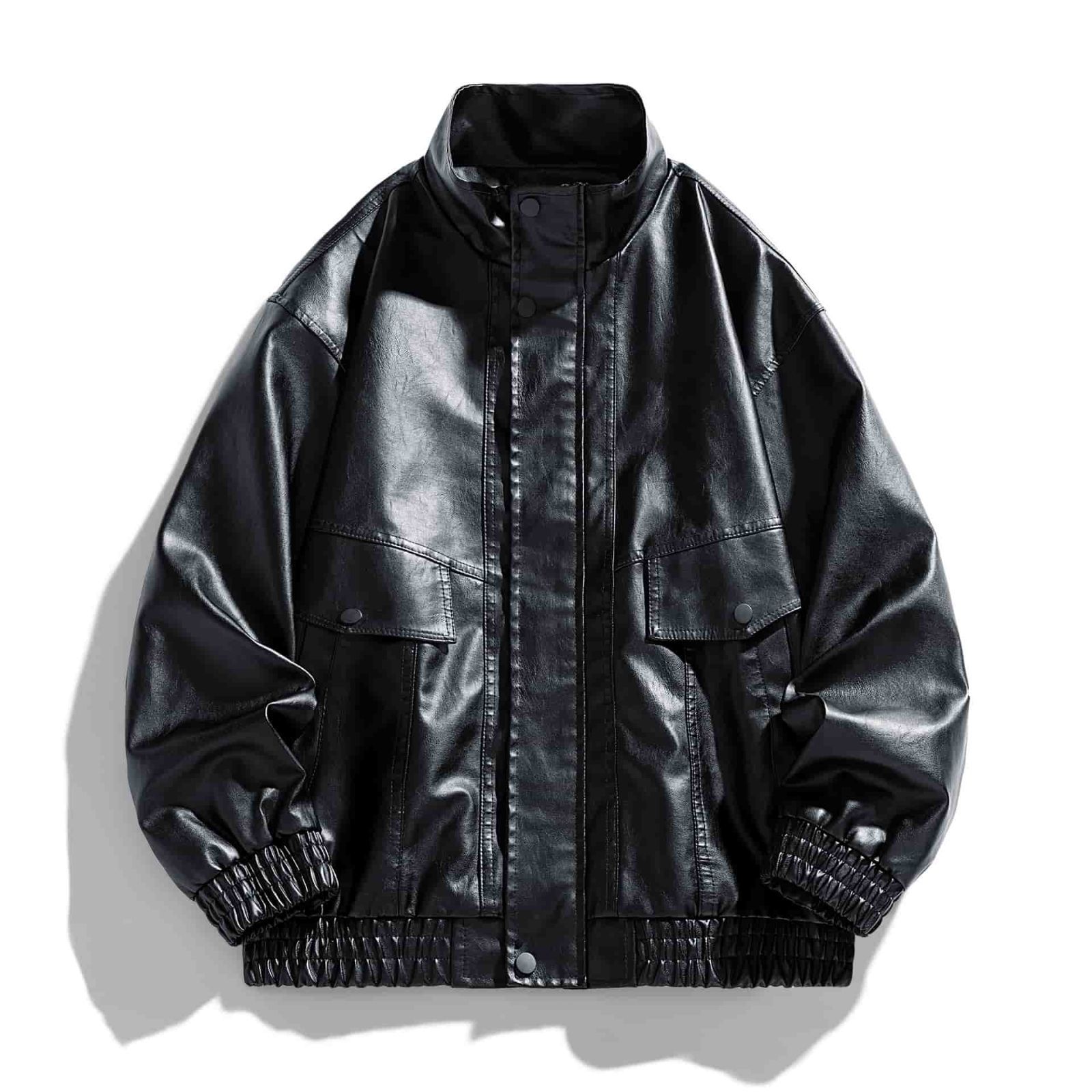 ライダースジャケット レザージャケット 即購入OKメンズ スタンド