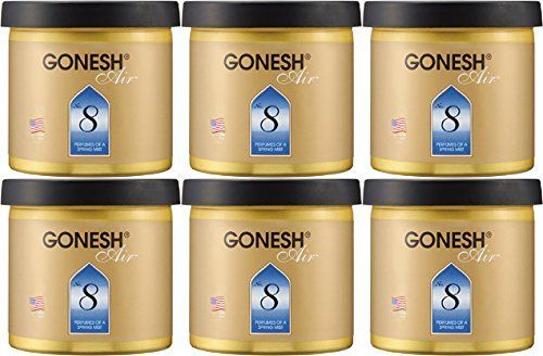 ゲルエアフレッシュナー No.8(スプリングミスト) X GONESH 6個セット ゴールド