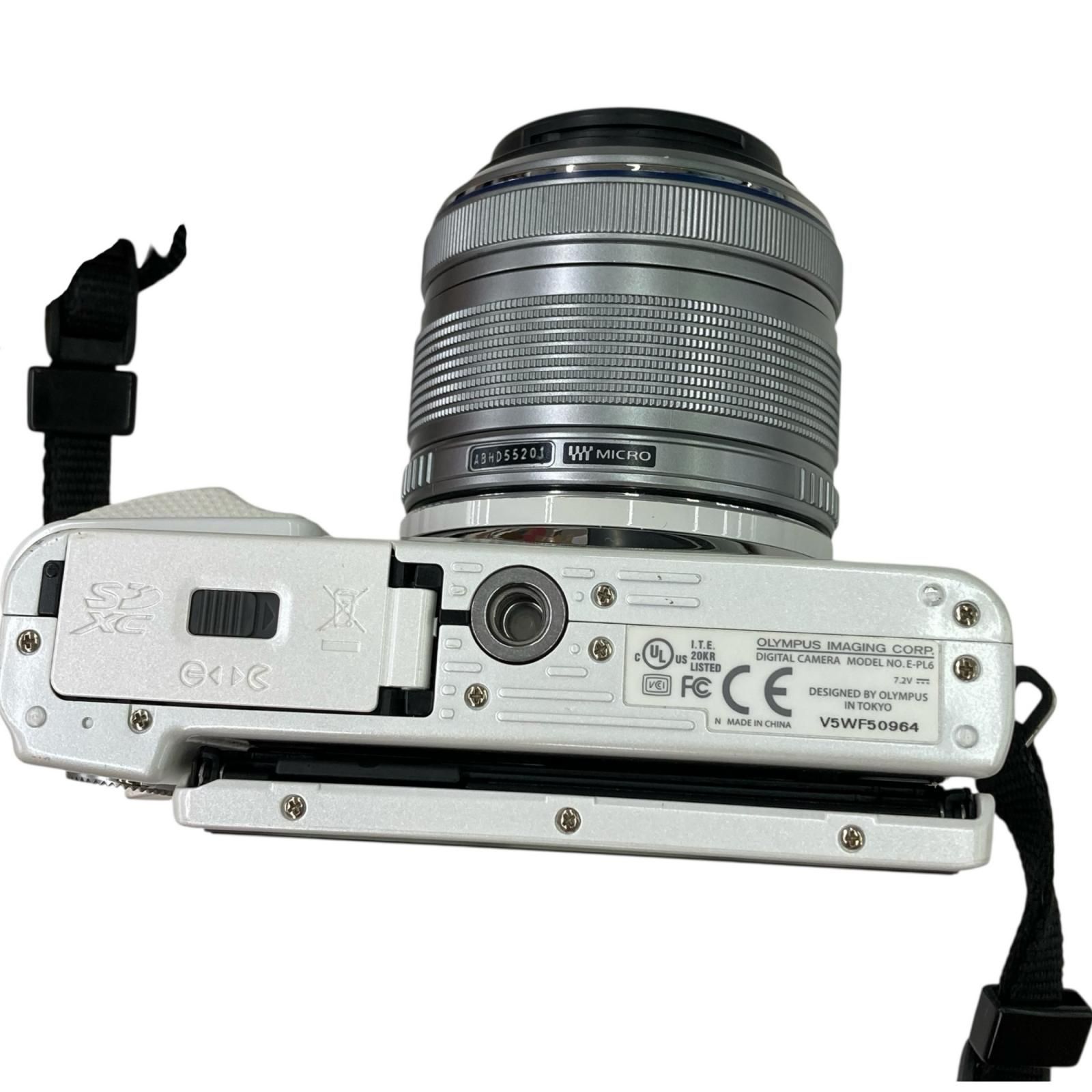 夏セール開催中！ 186000 現状品 OLYMPUS オリンパス デジタルカメラ E-PL6 ホワイト 本体 通電 済み 付属品あり バッテリー フラッシュ