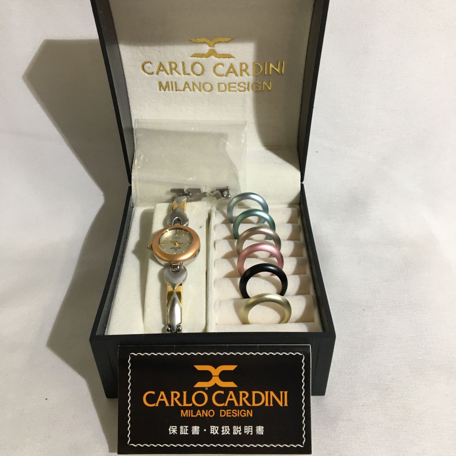 【美品】CARLO Cardini カルロカルディー 腕時計 アナログ シルバー レディース