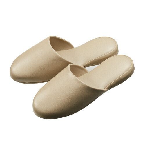 高周波レザースリッパ ベージュ 10足組 オーミケンシ