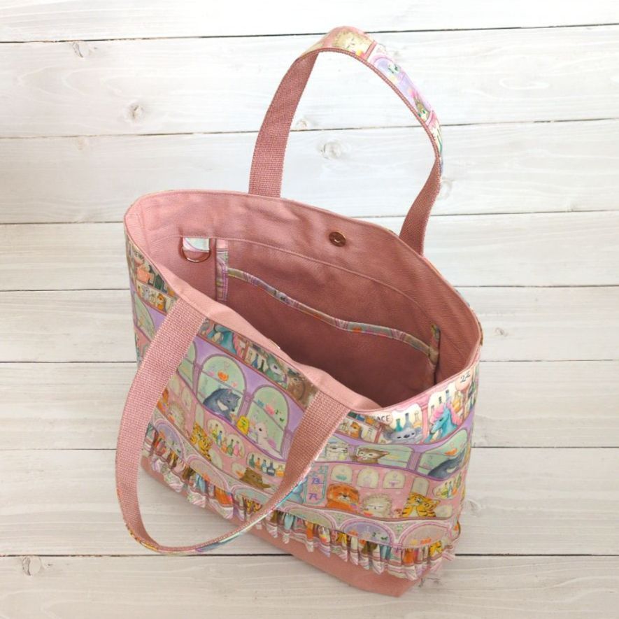 ユキエモン☆フリル付きお散歩トートバッグ（ムーディーバー