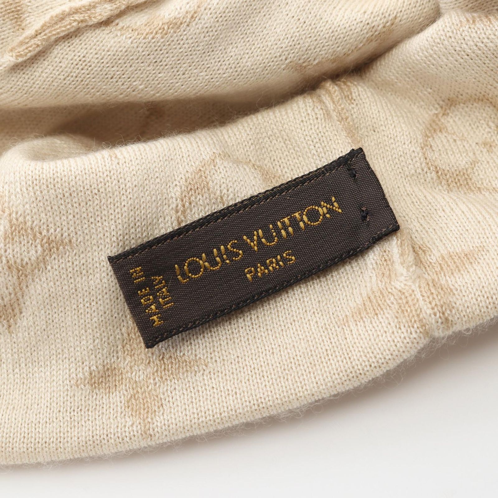 ルイ・ヴィトン LOUIS VUITTON ニットキャップ モノグラム シルク