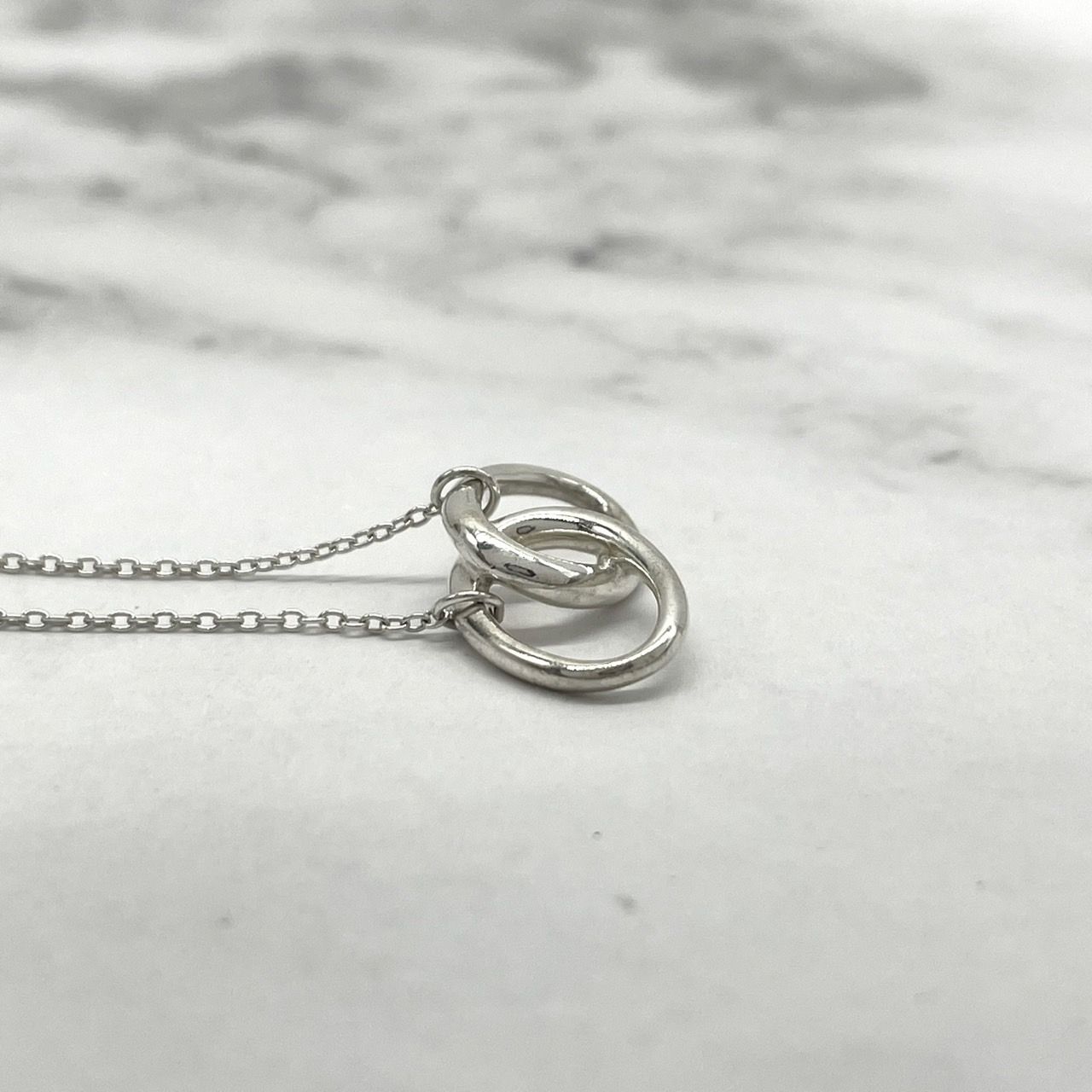 美品 TIFFANY & Co. ティファニー ネックレス ダブルループ