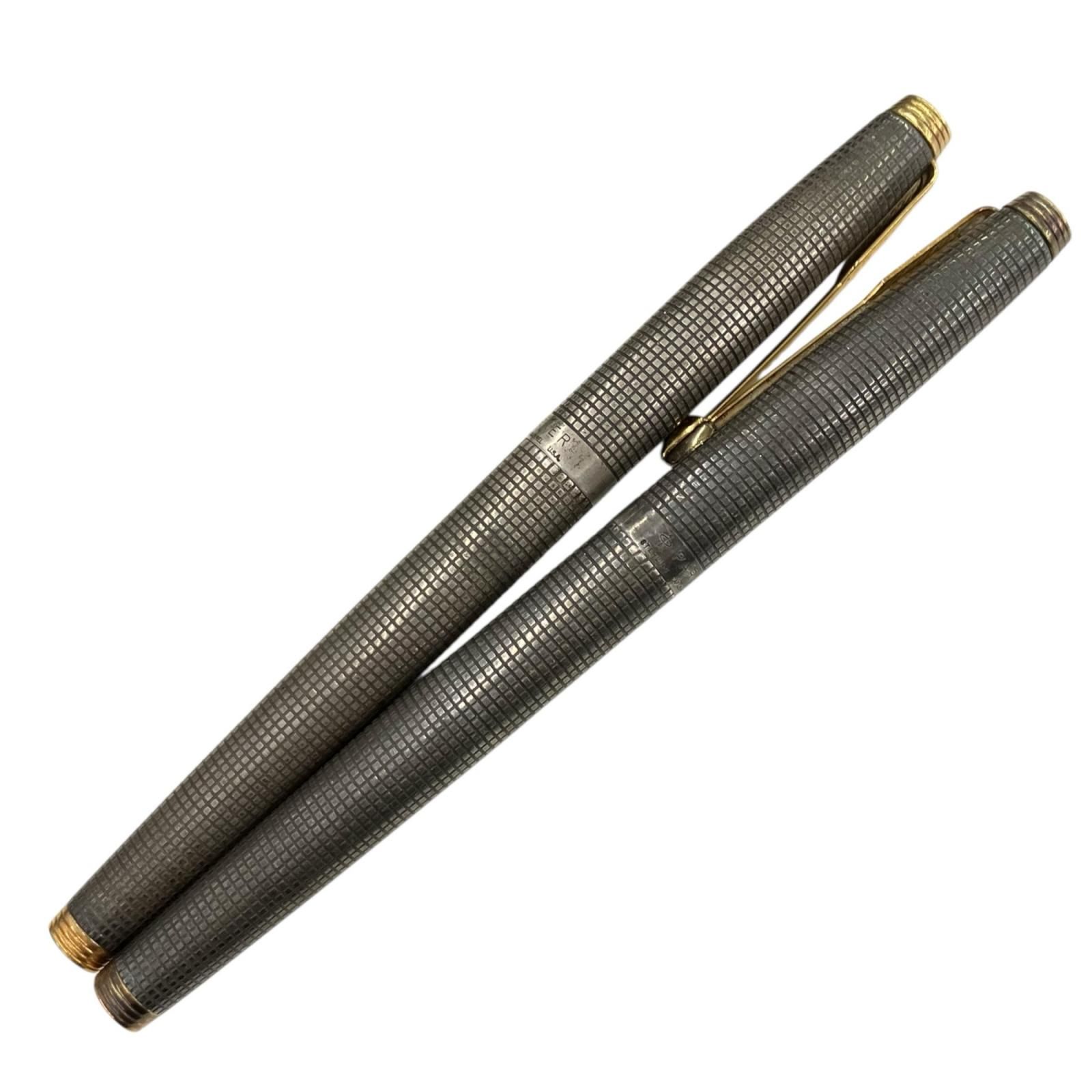 683000 PARKER パーカー 万年筆 シルバー スターリングシルバー|K14ゴールド 2点まとめ売り