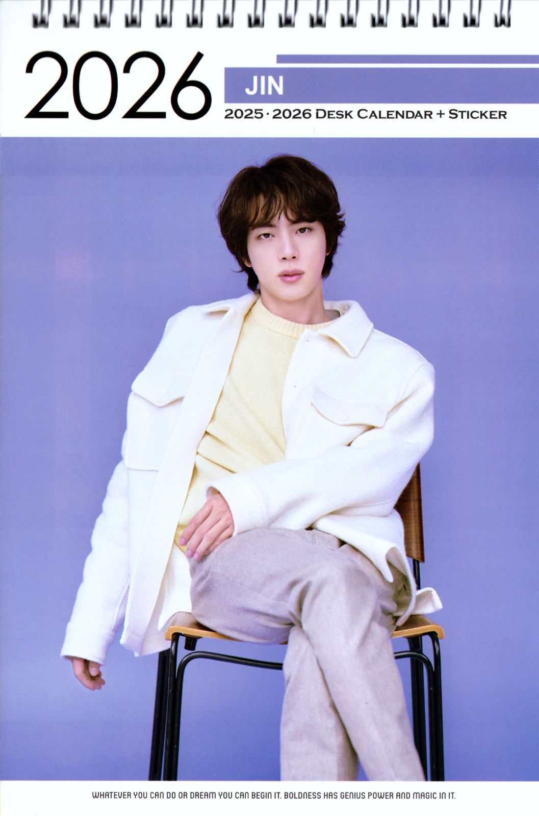 BTS JIN ジン グッズ 卓上 カレンダー (写真集 カレンダー) 2025~2026