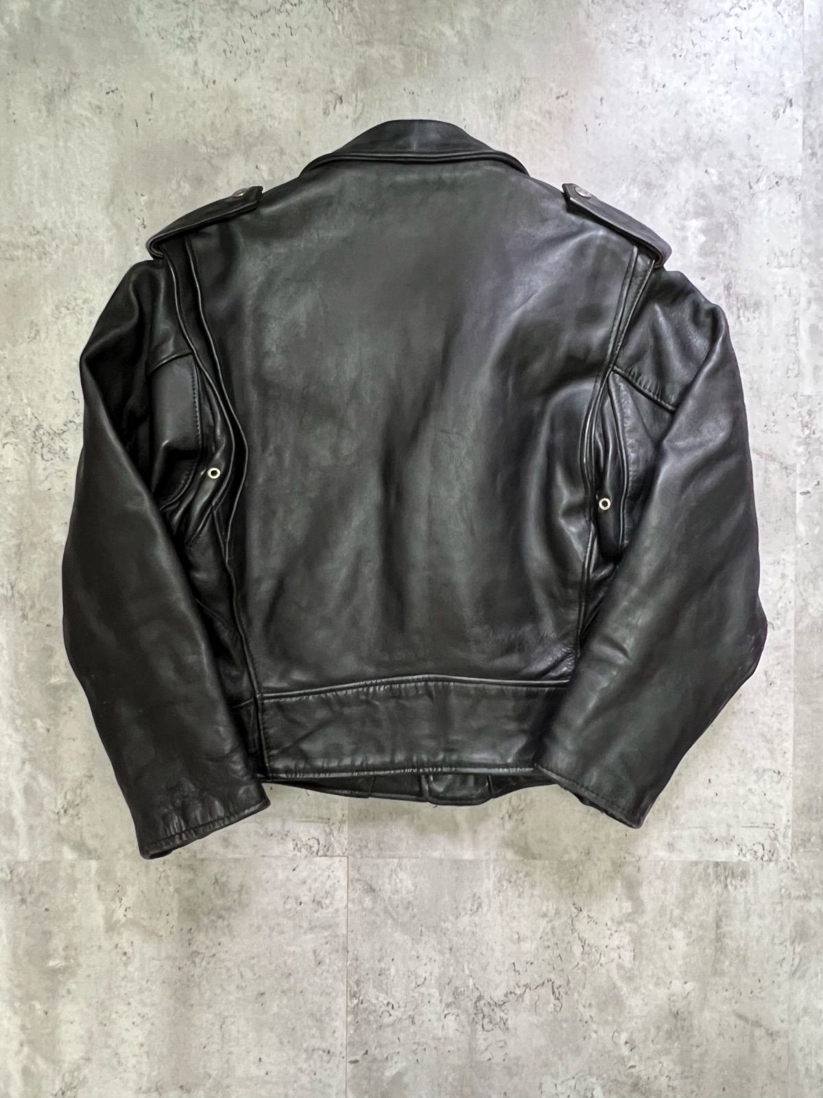 80s vintage レザーダブルライダースジャケット 古着 80s vintage