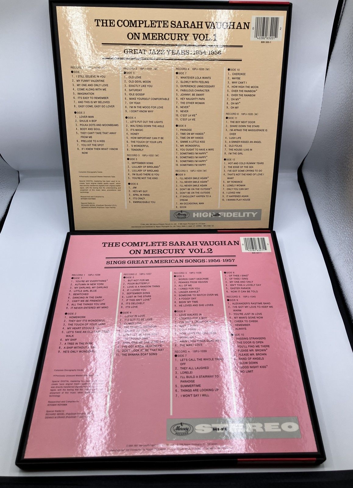 お早めにどうぞ！！ 5点セット|26LP ザ コンプリート サラ ヴォーン Vol.1～4 26LP 826320-1 826327-1 826333-1 830721-1 830726-1 Sarah Vaughan 100％品質保証！