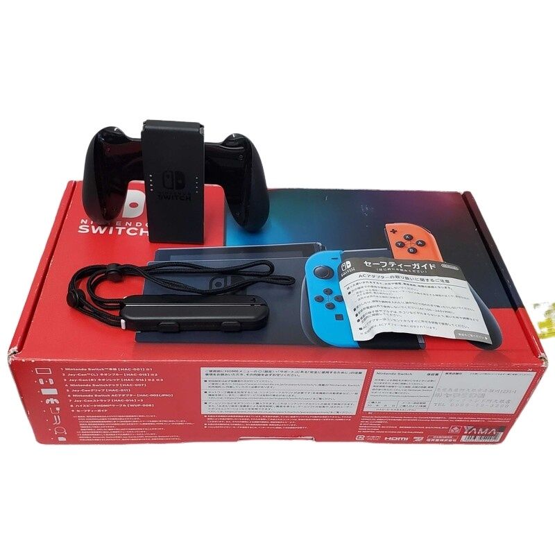 任天堂 - 任天堂 Nintendo Switch ニンテンドー スイッチ HAC-001 HAD-S-KABAA Joy-Con、箱、グリップ付属 【ジャンク】 32505R20 任天堂 Nintendo Switch ニンテンドー スイッチ HAC-001 HAD-S