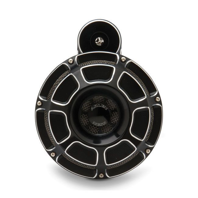 ARLEN NESS billet horn kit Beveled. Black CC | 956361